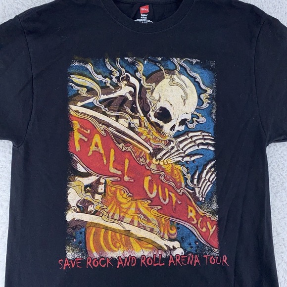 Hanes Other - 2013 Fall Out Boy Concert Shirt Mens Medium Save Rock & Roll Arena Tour Band Tee